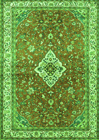 Medallion Green Traditional Rug, tr4475grn