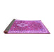 Sideview of Medallion Purple Traditional Rug, tr4475pur