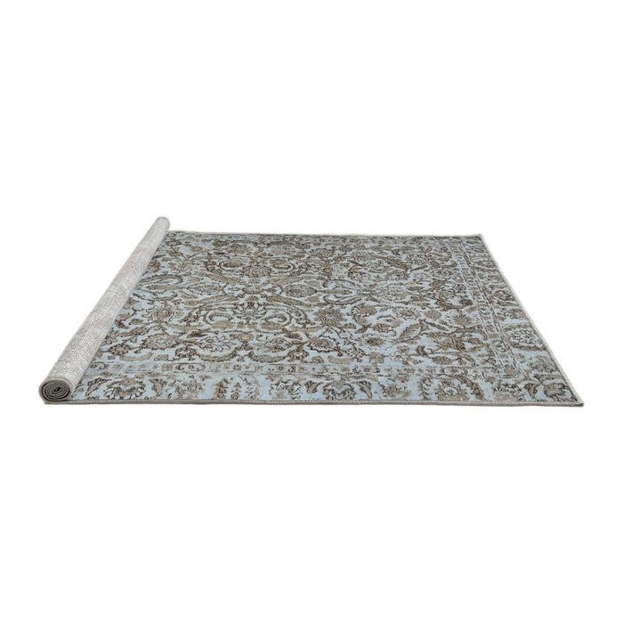 Sideview of Machine Washable Traditional Army Brown Rug, wshtr4476