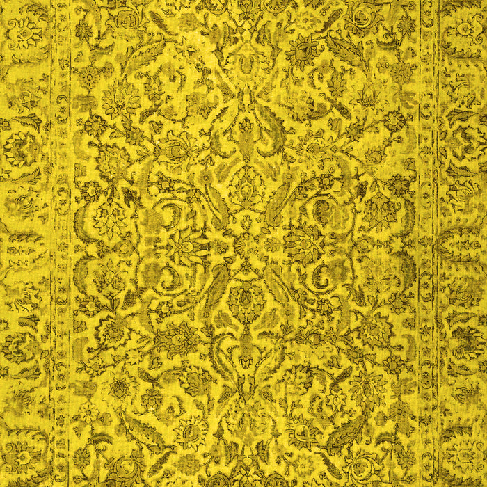 Machine Washable Persian Yellow Traditional Rug, wshtr4476yw
