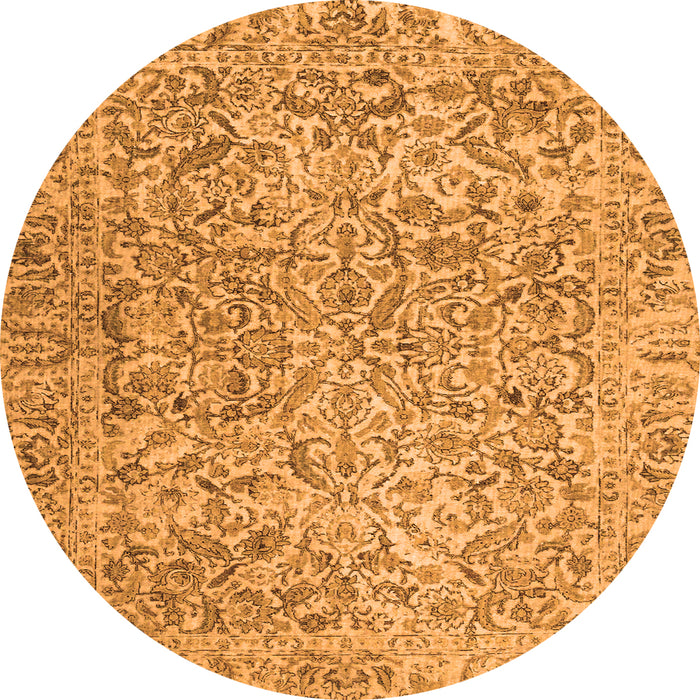 Machine Washable Persian Orange Traditional Area Rugs, wshtr4476org