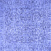 Square Persian Blue Traditional Rug, tr4476blu