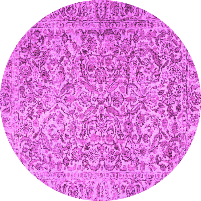 Round Persian Pink Traditional Rug, tr4476pnk