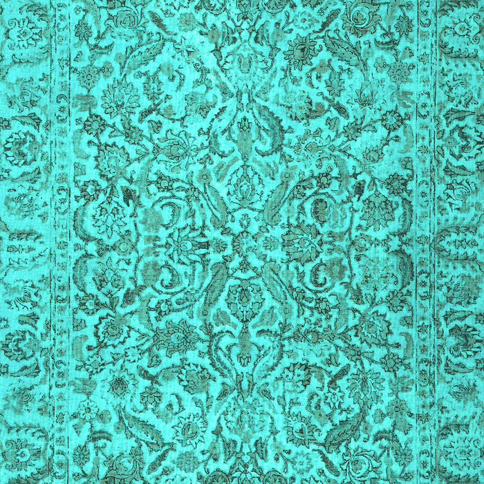 Machine Washable Persian Turquoise Traditional Area Rugs, wshtr4476turq