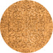 Square Persian Orange Traditional Rug, tr4476org