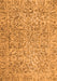 Serging Thickness of Machine Washable Persian Orange Traditional Area Rugs, wshtr4476org