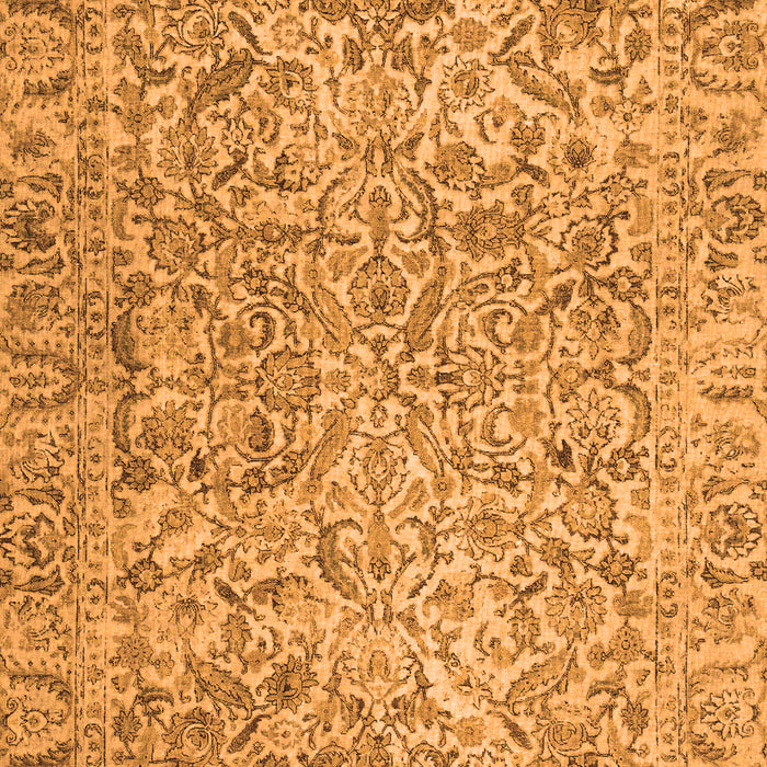 Serging Thickness of Machine Washable Persian Orange Traditional Area Rugs, wshtr4476org