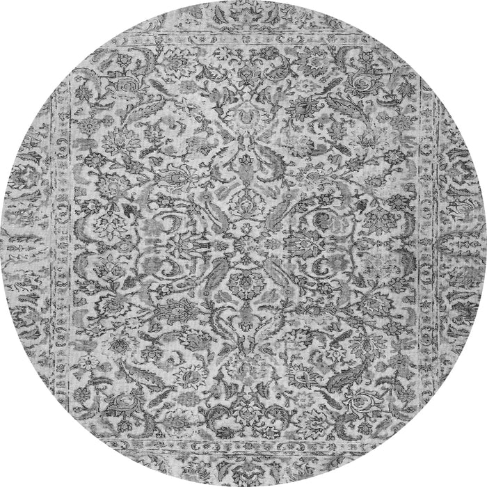 Machine Washable Persian Gray Traditional Rug, wshtr4476gry