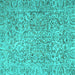 Square Persian Turquoise Traditional Rug, tr4476turq