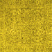 Square Persian Yellow Traditional Rug, tr4476yw