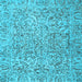 Square Persian Light Blue Traditional Rug, tr4476lblu