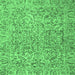Square Persian Emerald Green Traditional Rug, tr4476emgrn