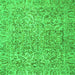 Serging Thickness of Persian Green Traditional Rug, tr4476grn