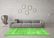 Machine Washable Persian Green Traditional Area Rugs in a Living Room,, wshtr4477grn