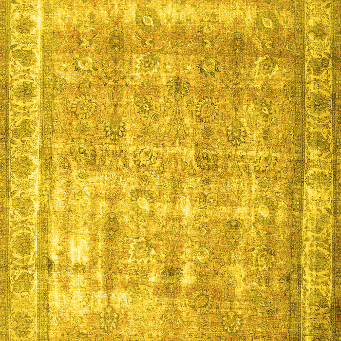 Machine Washable Persian Yellow Traditional Rug, wshtr4477yw