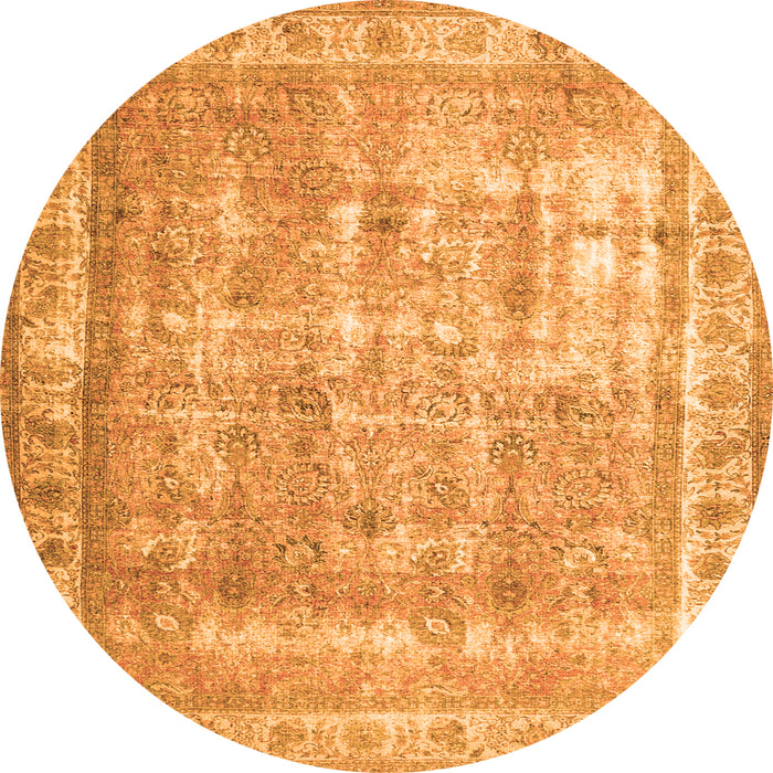 Machine Washable Persian Orange Traditional Area Rugs, wshtr4477org