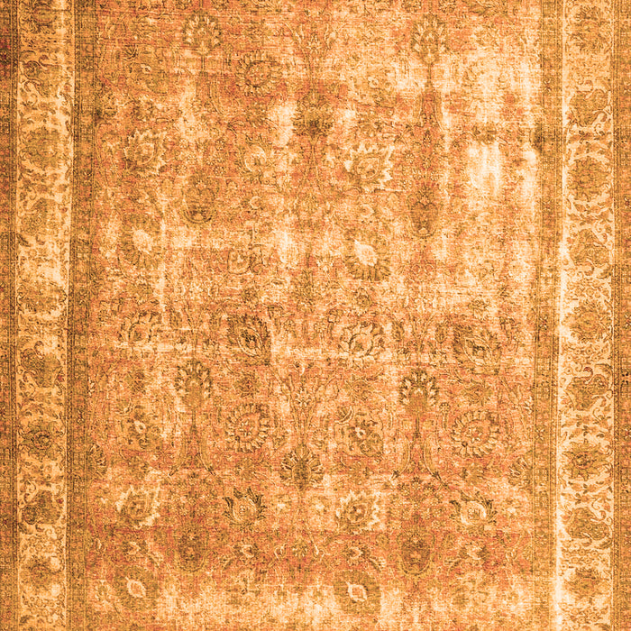 Serging Thickness of Machine Washable Persian Orange Traditional Area Rugs, wshtr4477org