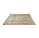 Sideview of Machine Washable Traditional Brown Rug, wshtr4478