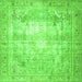 Serging Thickness of Persian Green Traditional Rug, tr4478grn