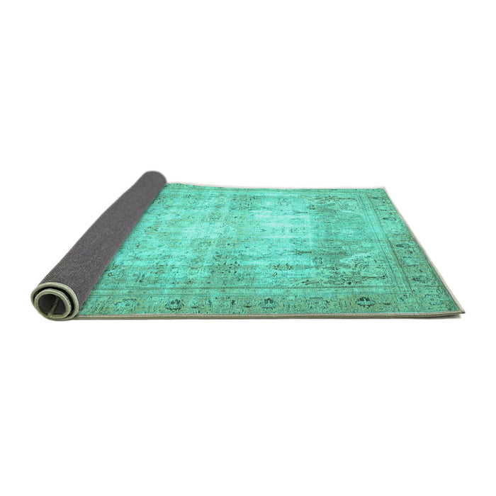 Sideview of Persian Turquoise Traditional Rug, tr4478turq