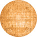 Square Persian Orange Traditional Rug, tr4478org