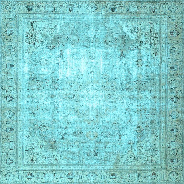 Square Persian Light Blue Traditional Rug, tr4478lblu