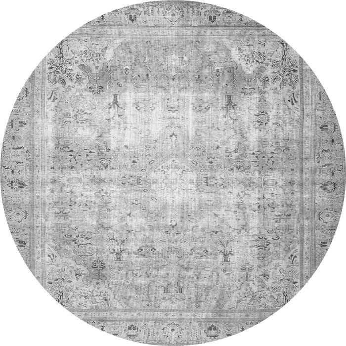 Machine Washable Persian Gray Traditional Rug, wshtr4478gry