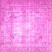 Square Persian Pink Traditional Rug, tr4478pnk