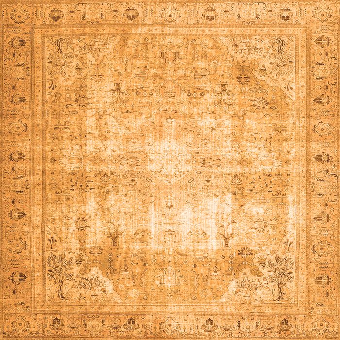Serging Thickness of Persian Orange Traditional Rug, tr4478org