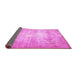 Sideview of Persian Pink Traditional Rug, tr4478pnk