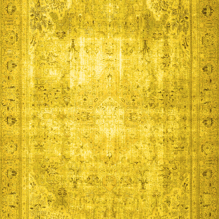 Machine Washable Persian Yellow Traditional Rug, wshtr4478yw