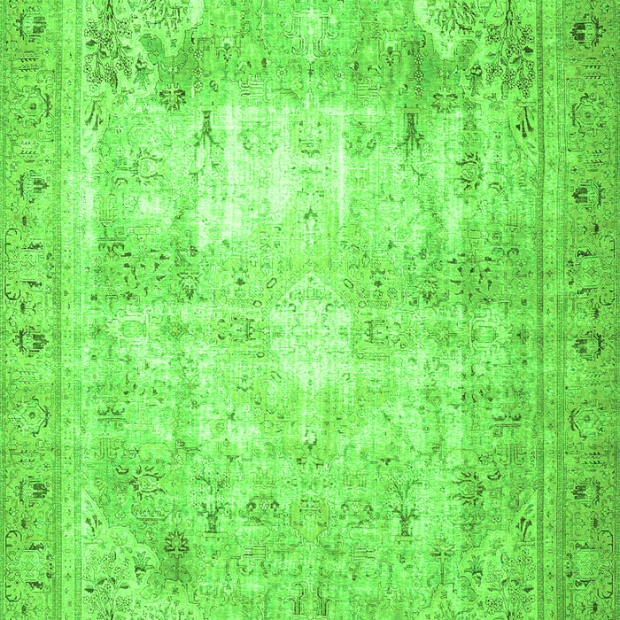 Serging Thickness of Machine Washable Persian Green Traditional Area Rugs, wshtr4478grn
