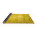Sideview of Persian Yellow Traditional Rug, tr4478yw