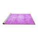 Sideview of Machine Washable Persian Purple Traditional Area Rugs, wshtr4478pur