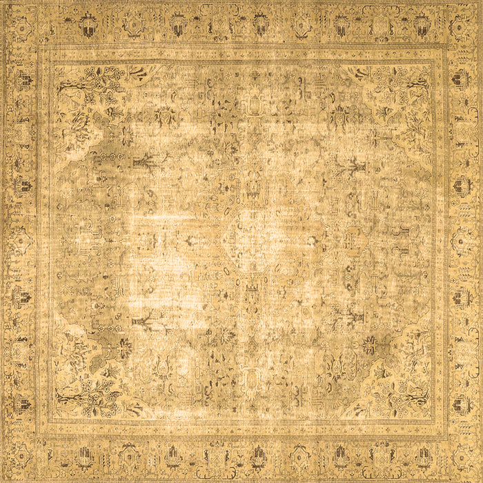 Square Persian Brown Traditional Rug, tr4478brn