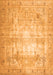 Serging Thickness of Machine Washable Persian Orange Traditional Area Rugs, wshtr4478org