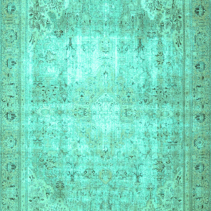 Machine Washable Persian Turquoise Traditional Area Rugs, wshtr4478turq