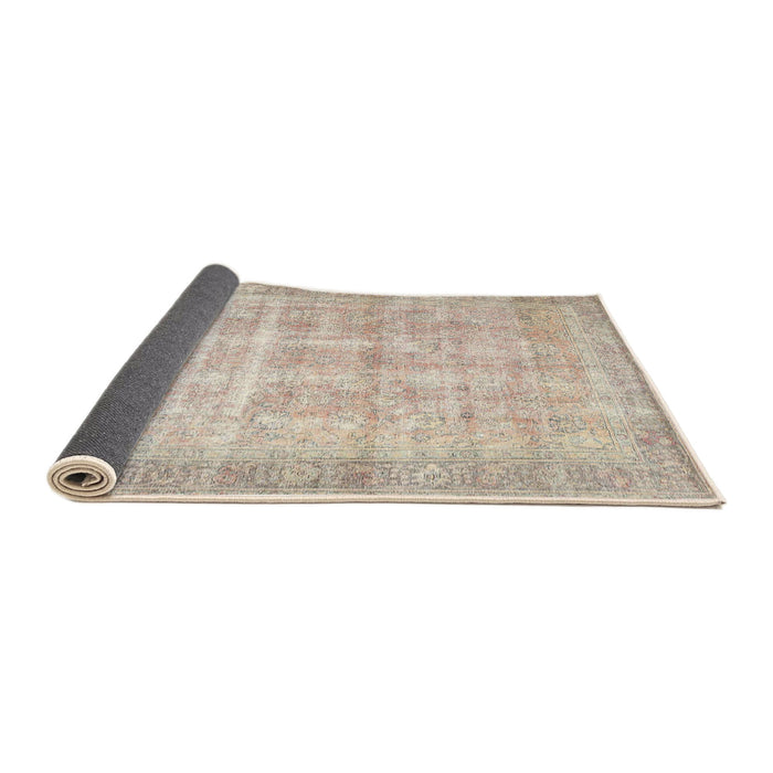Sideview of Traditional Camel Brown Persian Rug, tr4479
