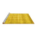 Sideview of Machine Washable Persian Yellow Traditional Rug, wshtr4479yw