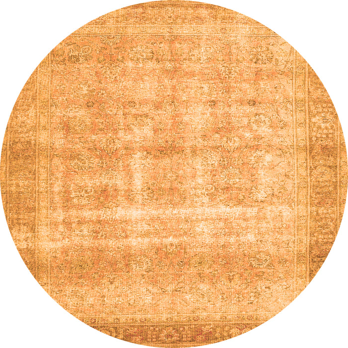 Square Persian Orange Traditional Rug, tr4479org
