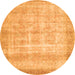 Square Persian Orange Traditional Rug, tr4479org