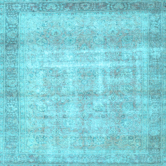 Square Machine Washable Persian Light Blue Traditional Rug, wshtr4479lblu