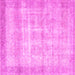 Square Persian Pink Traditional Rug, tr4479pnk