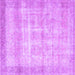 Square Persian Purple Traditional Rug, tr4479pur