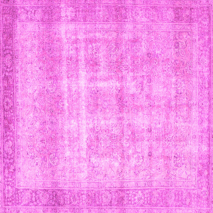 Square Machine Washable Persian Pink Traditional Rug, wshtr4479pnk