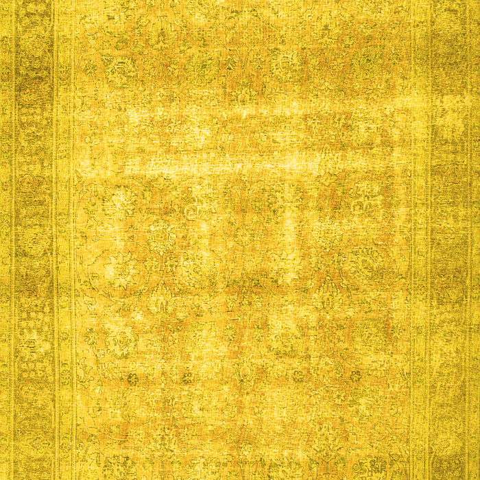 Machine Washable Persian Yellow Traditional Rug, wshtr4479yw