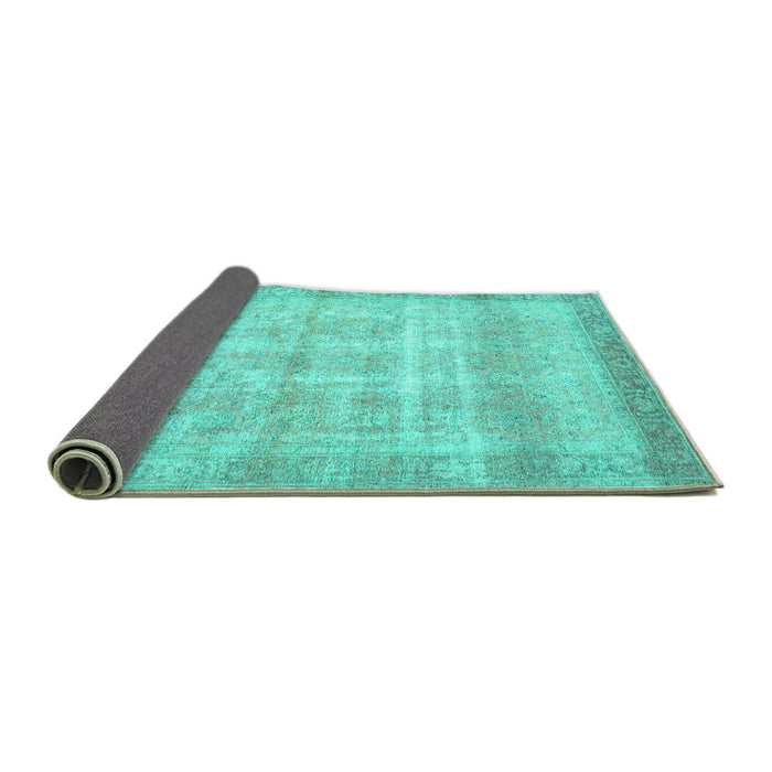 Sideview of Persian Turquoise Traditional Rug, tr4479turq