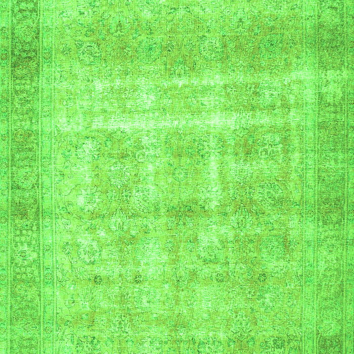 Serging Thickness of Machine Washable Persian Green Traditional Area Rugs, wshtr4479grn