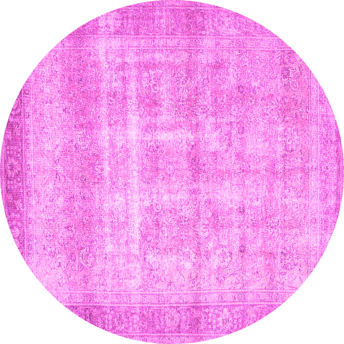 Round Persian Pink Traditional Rug, tr4479pnk