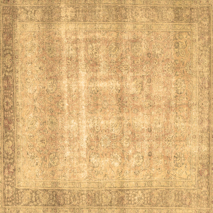 Square Persian Brown Traditional Rug, tr4479brn